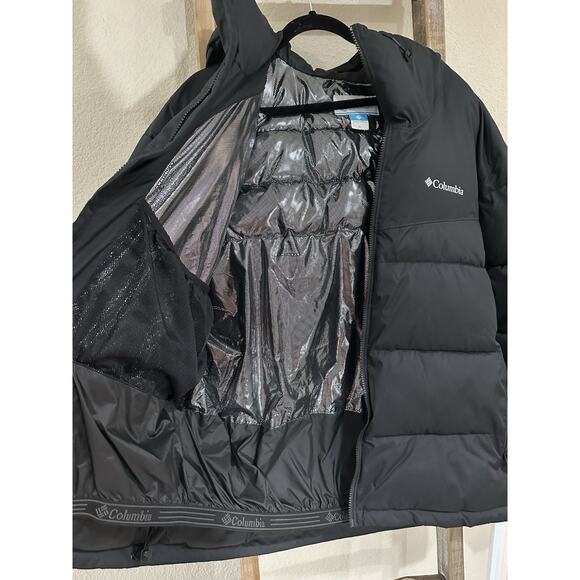 Columbia Mens Iceline Ridge Ski Snow Sport Omni-Heat Puffer Jacket Black XL - Picture 5 of 12